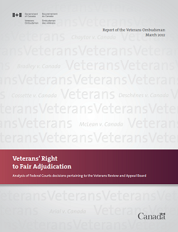 Veterans' Right to Fair Adjudication: Analysis of Federal Courts decisions pertaining to the Veterans Review and Appeal Board