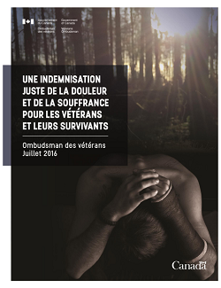 Une indemnisation juste de la douleur et de la souffrance pour les vétérans et leurs survivants