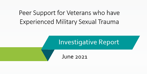 Peer Support for Veterans who have Experienced Military Sexual Trauma