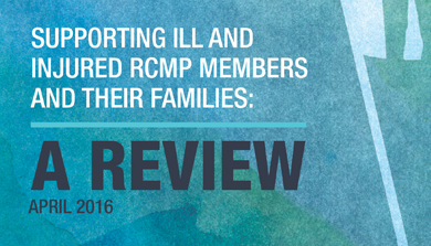 Supporting Ill and Injured RCMP Members